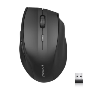 E-YOOSO Bluetooth Wireless Mouse, Bluetooth 5.0 & 3.0 Mouse 2.4GHz Ergonomic Wireless Optical Mouse with USB Nano Receiver, 5 Adjustable DPI Levels, 6 Buttons for Laptop, MacBook, iPad, PC